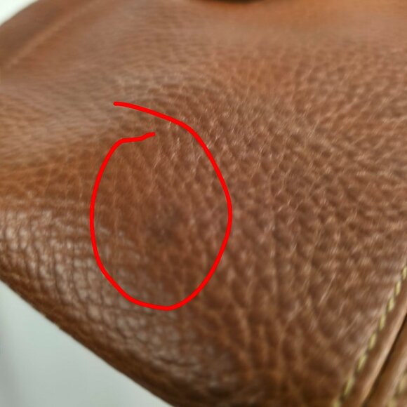 Maddox Satchel Brown Pebbled Leather Convertible Crossbody Bag Vintage Style - Picture 8 of 16